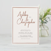 Minimalistische typografie Script All-in-One Weddi Kaart (Staand voorkant)