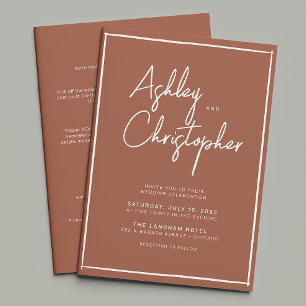Minimalistische typografie Script All-in-One Weddi Kaart