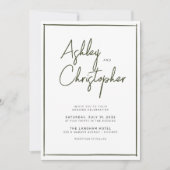 Minimalistische typografie Script All-in-One Weddi Kaart (Voorkant)