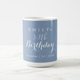 Minimalistische typografie verjaardagsfeest ontwer koffiemok