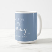 Minimalistische typografie verjaardagsfeest ontwer koffiemok (Voorkant rechts)