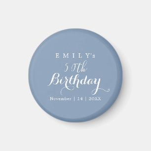 Minimalistische typografie verjaardagsfeest ontwer magneet