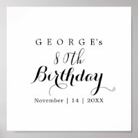Minimalistische typografie verjaardagsfeest ontwer