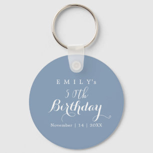 Minimalistische typografie verjaardagsfeest ontwer sleutelhanger