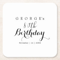 Minimalistische typografie verjaardagsfeest ontwer