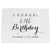 Minimalistische typografie Verjaardagsfeestontwerp Groot Cadeauzakje (Voorkant)