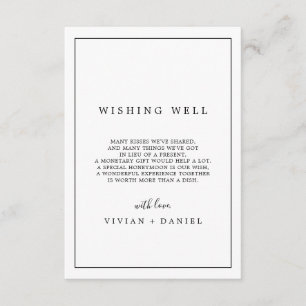 Minimalistische Typografie Wedding Wishing Well Ka Informatiekaartje