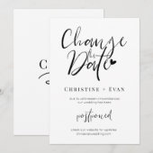 Minimalistische typografie Wijziging van de datum  Aankondiging (Voorkant / Achterkant)
