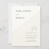 Minimalistische Typografie Winter Forest Photo Wed Kaart (Voorkant)