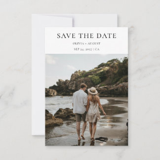 Minimalistische typografische stijl | Strandfoto b Save The Date