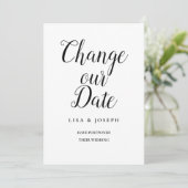 Minimalistische Uitgestelde Datum Bewaar De Datum Save The Date (Staand voorkant)