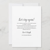 Minimalistische Uitgestelde Datum Bewaar De Datum Save The Date (Achterkant)