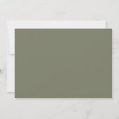 Minimalistische Uitgestelde Trouwupdate Sage Green Kaart (Achterkant)