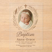 Minimalistische uitnodiging voor acryldoop acryl uitnodigingen (Voorkant)