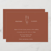 Minimalistische uitnodiging voor het huwelijk van (Voorkant / Achterkant)