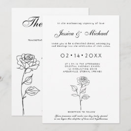 Minimalistische uitnodigingen voor tijdloze bloei