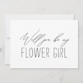 Minimalistische uitnodigingskaart voor bruidsmeisj kaart (Voorkant)