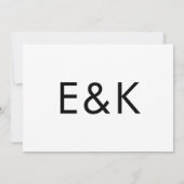 Minimalistische Ultra Moderne BOLD Monogram Bruilo Kaart (Achterkant)
