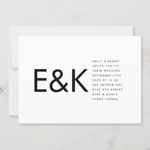 Minimalistische Ultra Moderne BOLD Monogram Bruilo Kaart