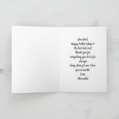 Minimalistische Vaderdag esthetisch ontwerp Kaart (Binnen)