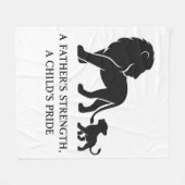 Minimalistische Vaderdag Held Fleece Deken (Voorkant (Horizontaal))