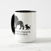 Minimalistische Vaderdag Held Mok (Voorkant links)