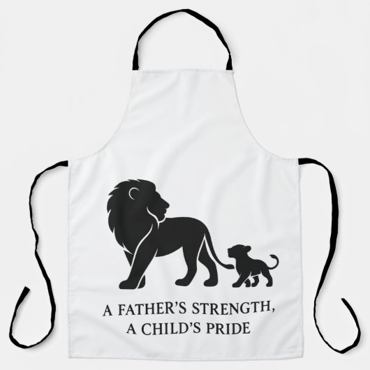 Minimalistische Vaderdag Held Schort (Voorkant)