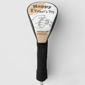Minimalistische Vaderdag in Anime-stijl voor Eerst Golfheadcover