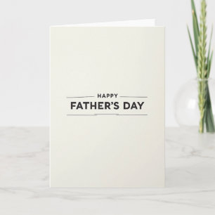 Minimalistische Vaderdag kaart zegje