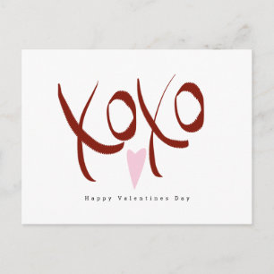 Minimalistische Valentijnsdag Hand Lettering Art H Briefkaart