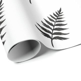 Minimalistische varen – Inktkwast Botanisch ontwer Cadeaupapier