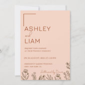 Minimalistische verbrande Sinaasappels terracotta Kaart (Voorkant)