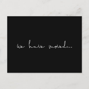 Minimalistische verhuisbericht briefkaart