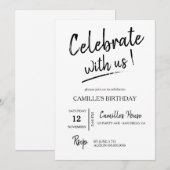 Minimalistische verjaardag kaart (Voorkant / Achterkant)