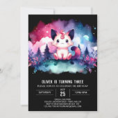 Minimalistische verjaardag van de grillige kat kaart (Voorkant)