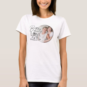 Minimalistische verjaardagscadeaus voor schoonmoed t-shirt