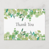 Minimalistische verse bladeren Bedankt zakelijk Briefkaart (Voorkant)