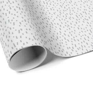 Minimalistische verspreide grijze strepen cadeaupapier