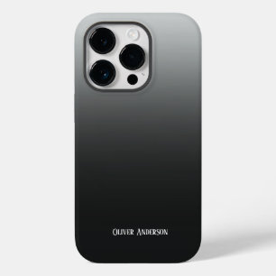 Minimalistische vervaging zwart naar grijs met naa Case-Mate iPhone 14 pro hoesje