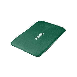 Minimalistische vet aangepaste tekst groen badmat