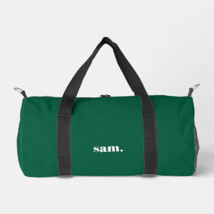 Minimalistische vet aangepaste tekst groen plunjezak