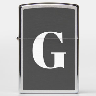 Minimalistische Vet Monogram in Zwart en Wit