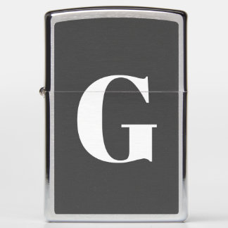 Minimalistische Vet Monogram in Zwart en Wit