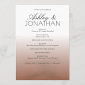 Minimalistische vetgedrukte tekst markeert bruilof programma (Voorkant)