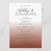 Minimalistische vetgedrukte tekst markeert bruilof programma (Voorkant)