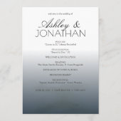 Minimalistische vetgedrukte tekst markeert bruilof programma (Voorkant)