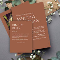 Minimalistische vetgedrukte tekst markeert bruilof