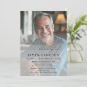 Minimalistische viering van het leven begrafenis f kaart (Staand voorkant)