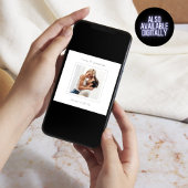 Minimalistische vierkante foto QR code bruiloft Kaart