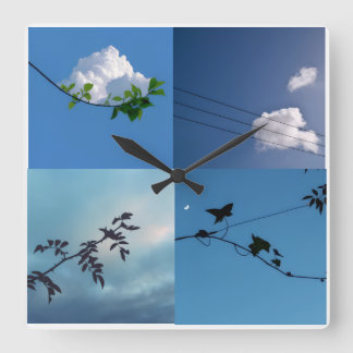 Minimalistische vierkante wandklok vierkante klok